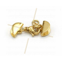 combi clasp with endcaps 11mm goldplated