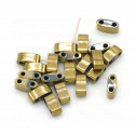 Hematiet Half Tila 2-gaatjes 3*5mm Gold Plated