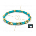 Kit Bangle armband Turquoise White Teal