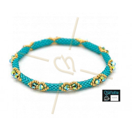 Kit Bangle Bracelet Turquoise White Teal