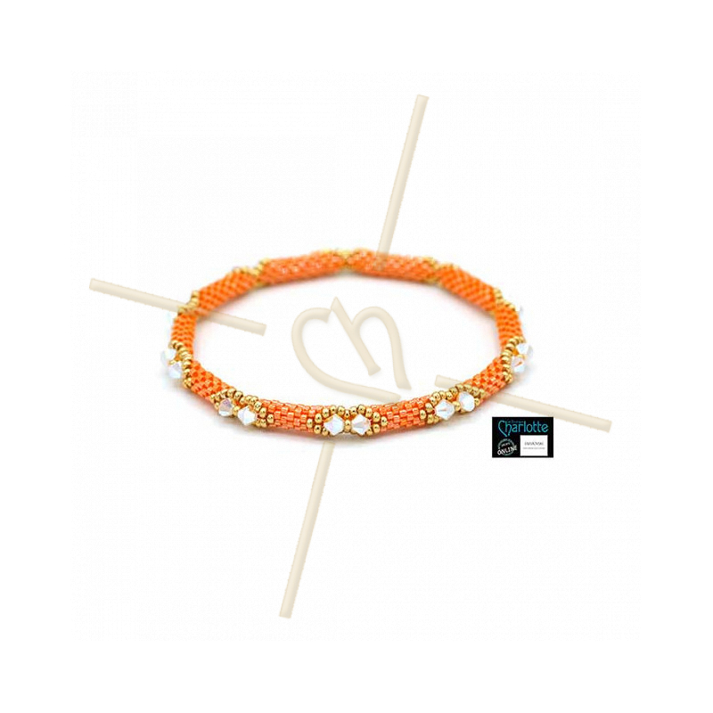 Bangle Bracelet Orange Luster