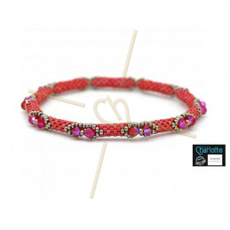 Kit Bangle armband Frosted Red Ab