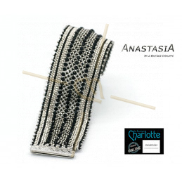 Kit armband Anastasia Zwart Zilver