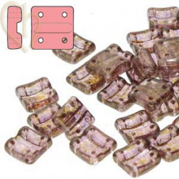 Fixer Bead Horizontal holes Crystal Senegal Brown Purple