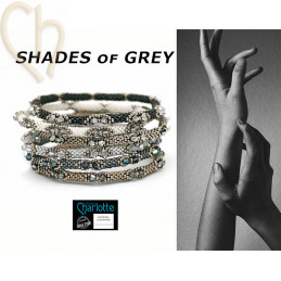 6 Kits Bangle Bracelet Shades of Grey