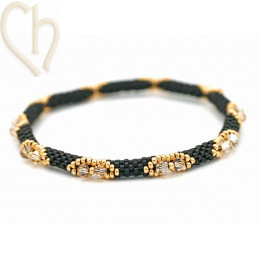 Kit Bangle Bracelet Black Gold