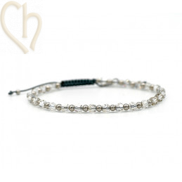 kit armbandje met Staal en Swarovski Crystal Silver Shade