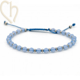 Kit bracelet steel and Crystal Swarovski Air Blue Opal