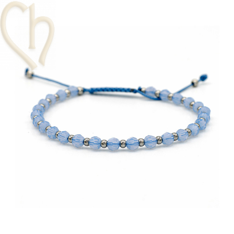 Kit bracelet steel and Crystal Swarovski Air Blue Opal