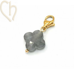 Charms clover4 GRIJS met...