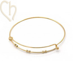 Armband Staal Charm's style 3 Gold Plated