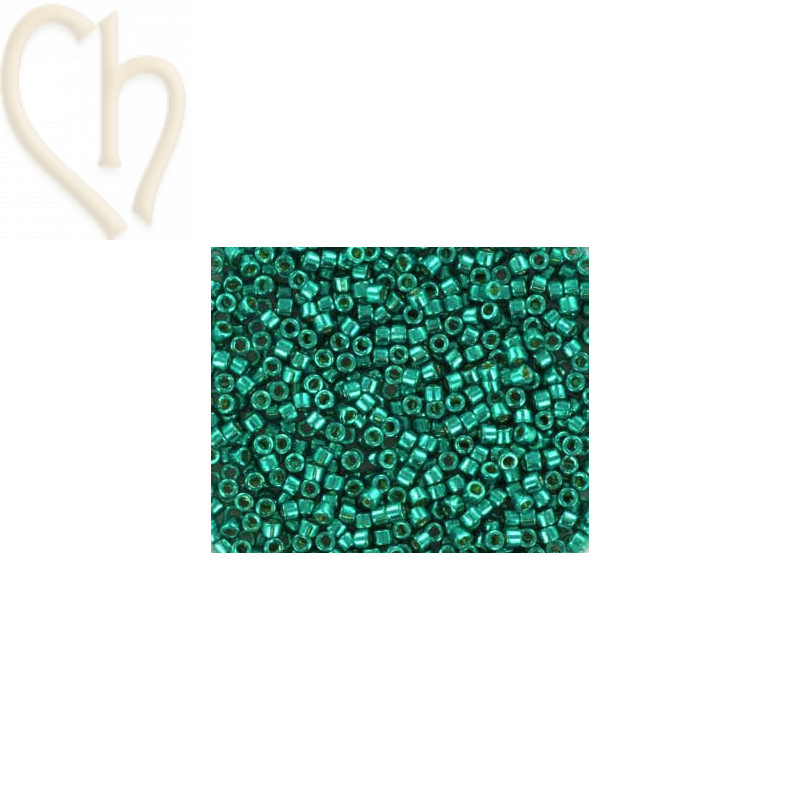 Miyuki Delica Bead 11/0, DB2506, Duracoat Galvanized Dark Aqua Green