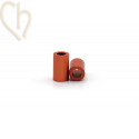 Aluminium anodized cilinder bead 6mm Copper