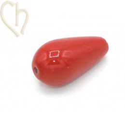 Preciosa Nacré Pear 15*8mm Cranberry