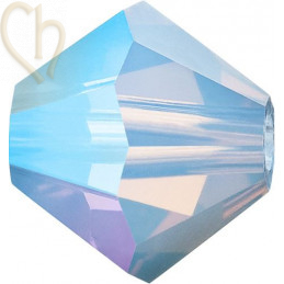 Preciosa Crystal Rondelle Bead 4mm Light Sapphire Opal AB