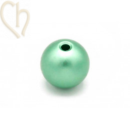 Aluminium anodized round bead 12mm Electric Green