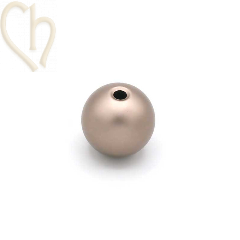 Aluminium anodized round bead 12mm Champagne