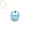 Aluminium anodized round bead 12mm Light Bleu