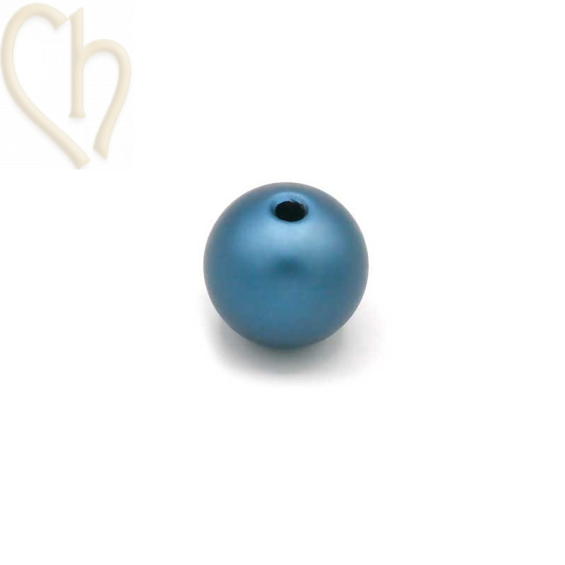 Aluminium bol 12mm kraal Blauw