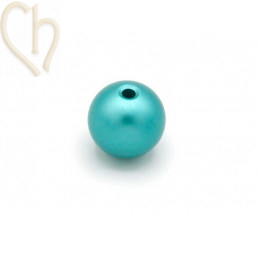 Aluminium bol 12mm kraal Turquoise