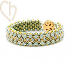 Kit armband Gaudy Groen Gold