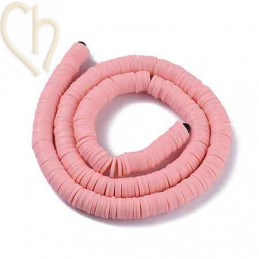 Heishi Rings 8mm Babypink String 40cm