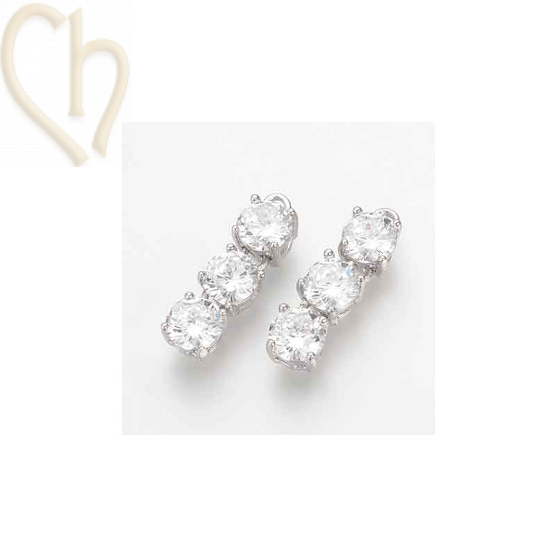 Charms Rhodium 22mm avec 3 strass