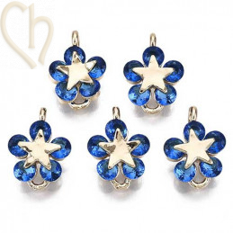 Charms flower 12mm Gold Plated