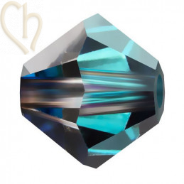 Preciosa Crystal Rondelle Bead 4mm Bermuda Blue