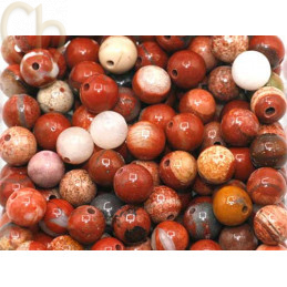 Gemstone round 4mm - Jaspe Rouge