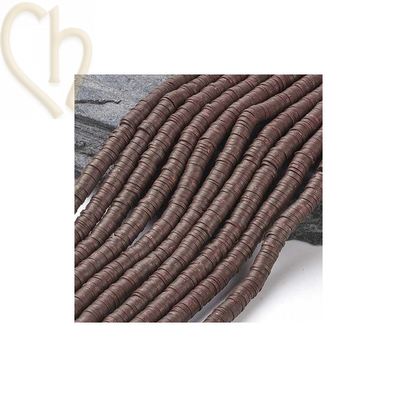 Heishi Rings 8mm Marron String 40cm