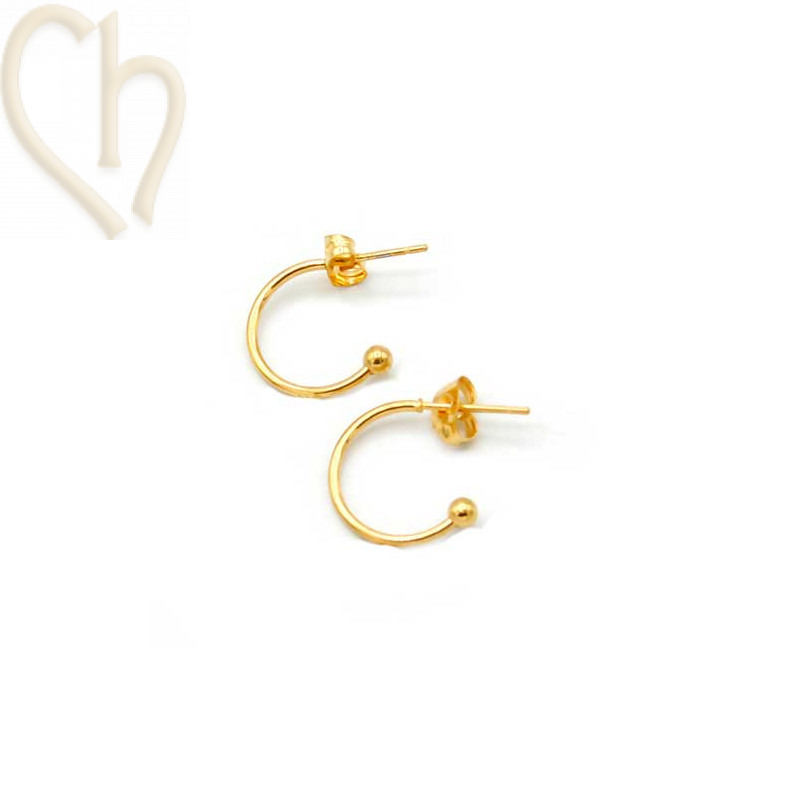 Boucles d'Oreilles acier rond 10mm