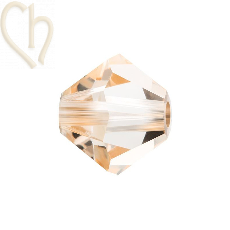 Preciosa Crystal Rondelle Bead 6mm Honey