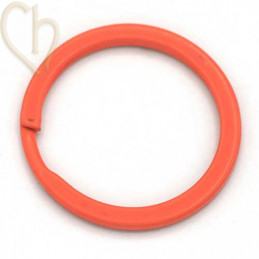 Double ring steel 28mm for keyholder Orange