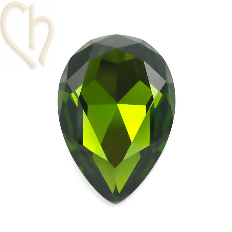 Charl'stone cabochon Peer 30*20mm Olivine 9032