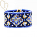 Kit bracelet peyote Pistaccio Blue Gold