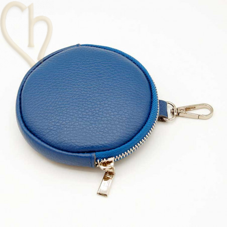 Round leather 2025 coin purse