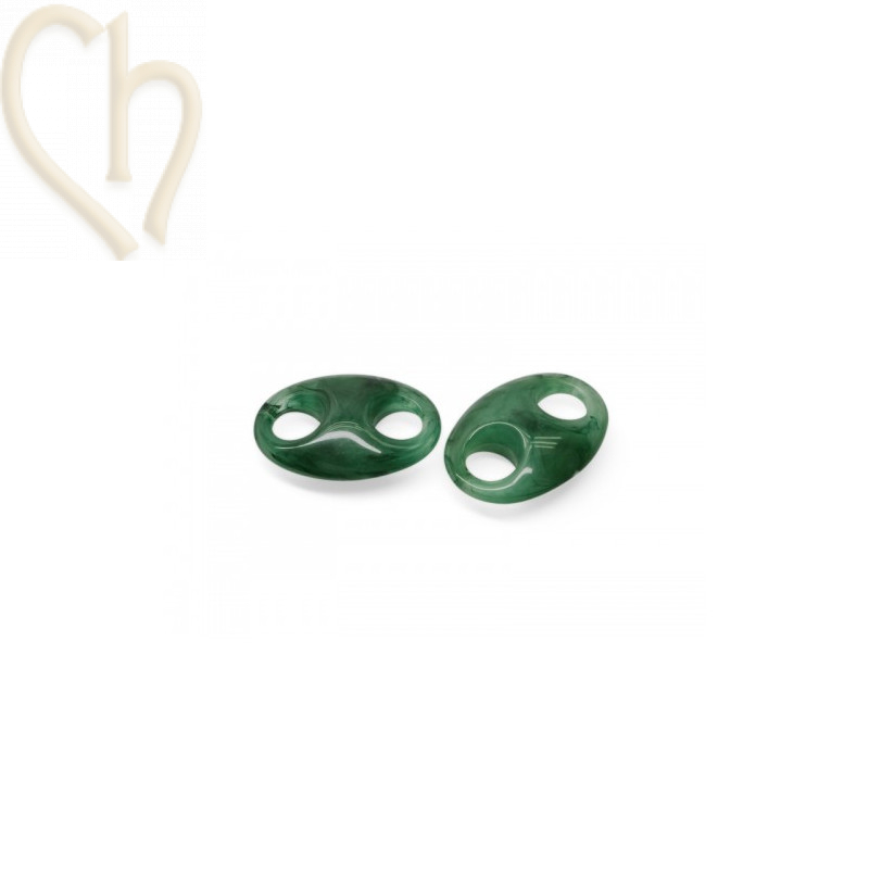 Acryl connector for XXL chain Emerald Green