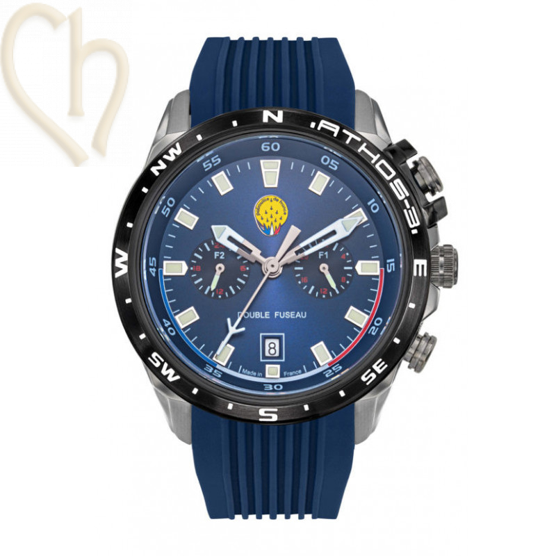 Men's Watch Patrouille de France Athos 3 Bleu - Silicone bleu