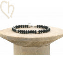 Kit bracelet ByElle avec Superduo perles - Jet Silver