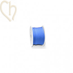 Cordon élastique satin rond 5mm - Bleu