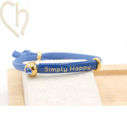 Bracelet elastic bleu with...