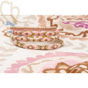 Kit de 4 Bracelets Jonc en Peyote Beige Rose