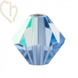 Preciosa Crystal Rondelle Bead 3mm Light Sapphire AB