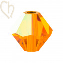 Preciosa Crystal Rondelle Bead 4mm Sun AB