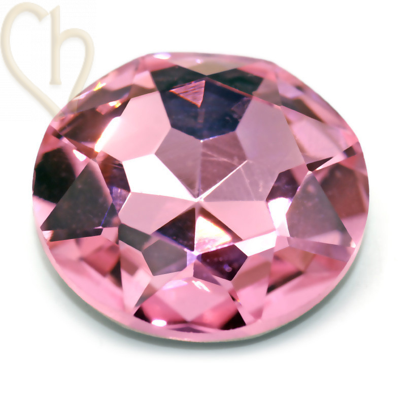 Charl'stone Crystal Cabochon 1201 round 27mm   Light Rose