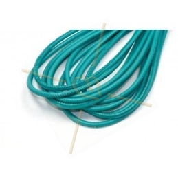 Leather round 4mm turquoise