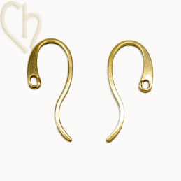 Elegant Gold Stainless Steel Earring Hooks Gold Plated