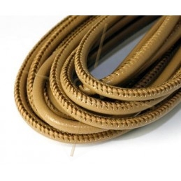 Leather round 4mm light brown