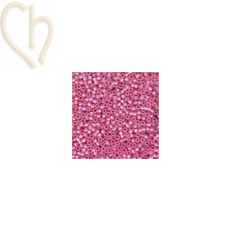 Miyuki Roc 8/0 - Dyed Pink pale S/L Alabaster 9555